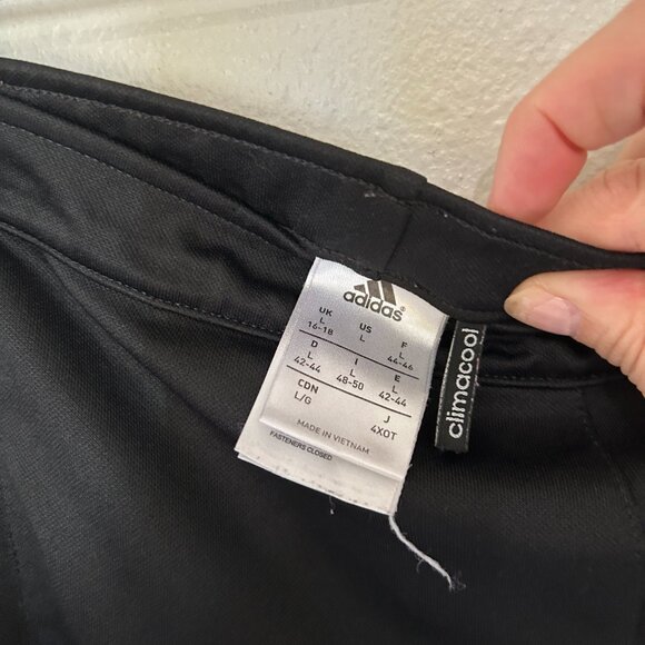 ADIDAS CLIMACOOL  BLACK JOGGER PANTS WITH WHITE STRIPS ON SIDES SIZE L - Picture 6 of 6